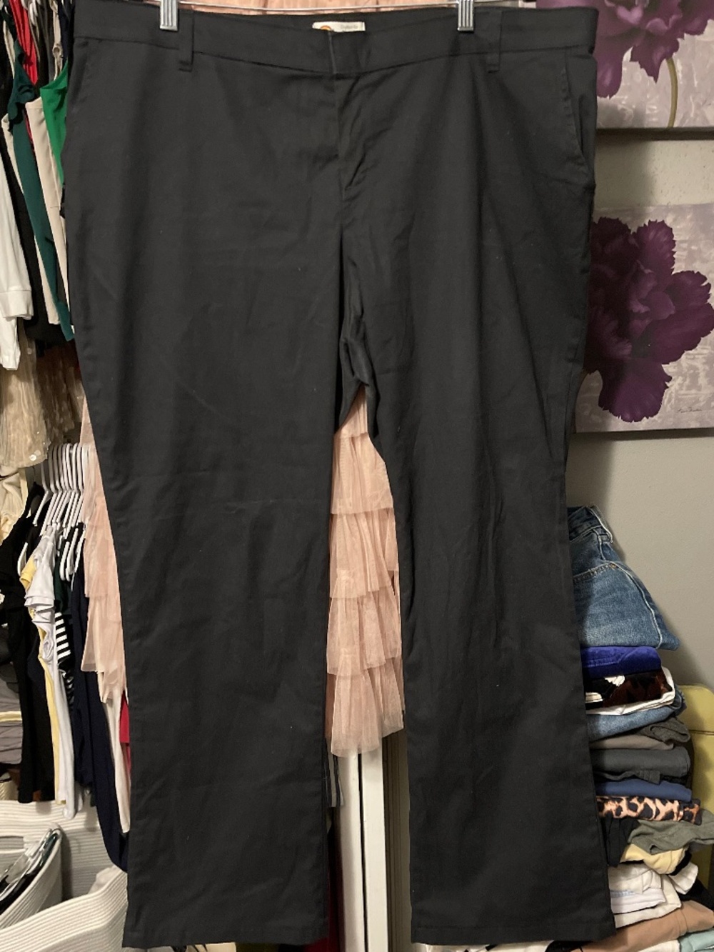 Womens Black Dickie Pants Size 20